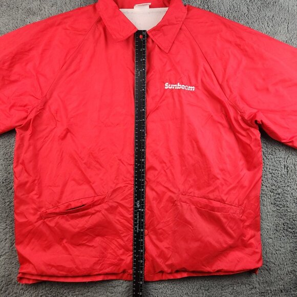 VTG Cardinal Satin Bomber Jacket Men's Extra Large Coach USA Promo 80's Lined - Picture 6 of 12